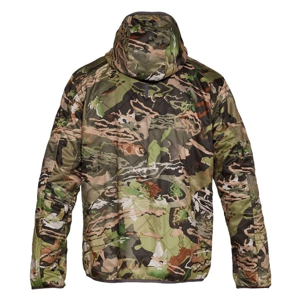 Under Armour Jacket Mens XXL 2XL Brow Tine Hooded Zip Forrest Camo H20 Repellent - Picture 2 of 5